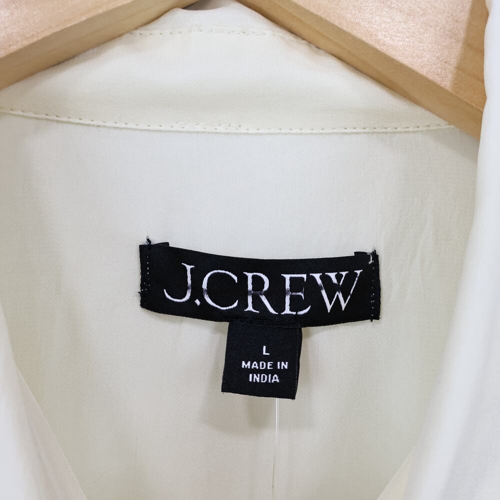 J. Crew Ivory Blouse with Elegant Bow - Picture 4 of 12